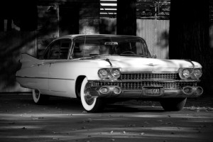 White 1959 Cadillac