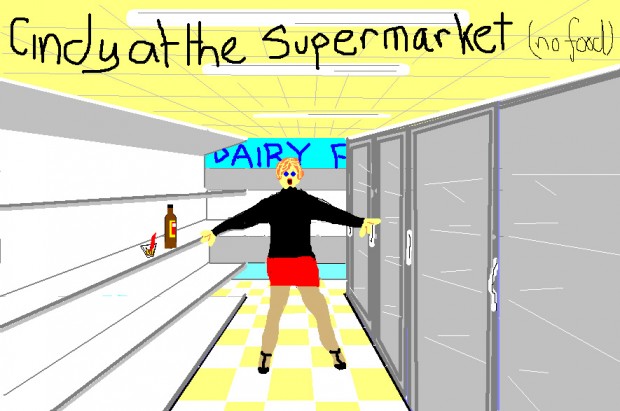 Cindy- at- the- Supermarket
